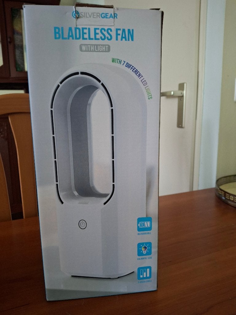 Silvergear bladloze ventilator - oplaadbaar - nieuw, Ophalen, Nieuw, Tafelventilator