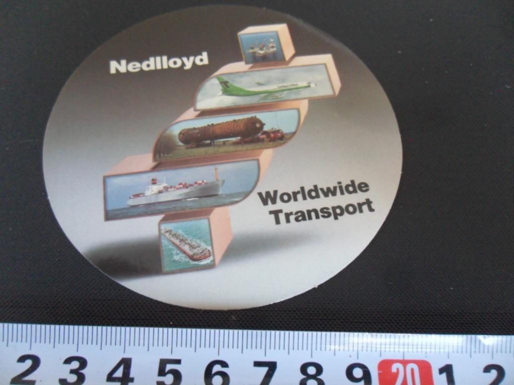 sticker NEDLLOYD Worldwide Transport, Verzamelen, Ophalen, Zo goed als nieuw
