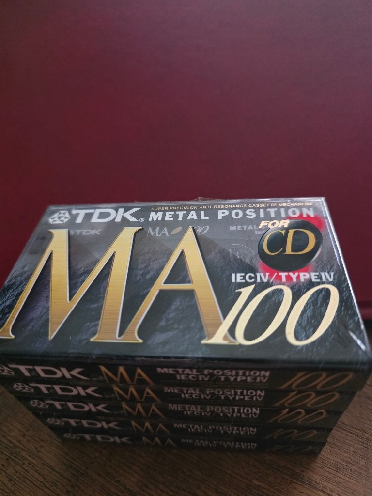 5 cassettes TDK MA - 100EA Metal Position, Cd's en Dvd's, Cassettebandjes, 2 t/m 25 bandjes, Overige genres, Ophalen of Verzenden