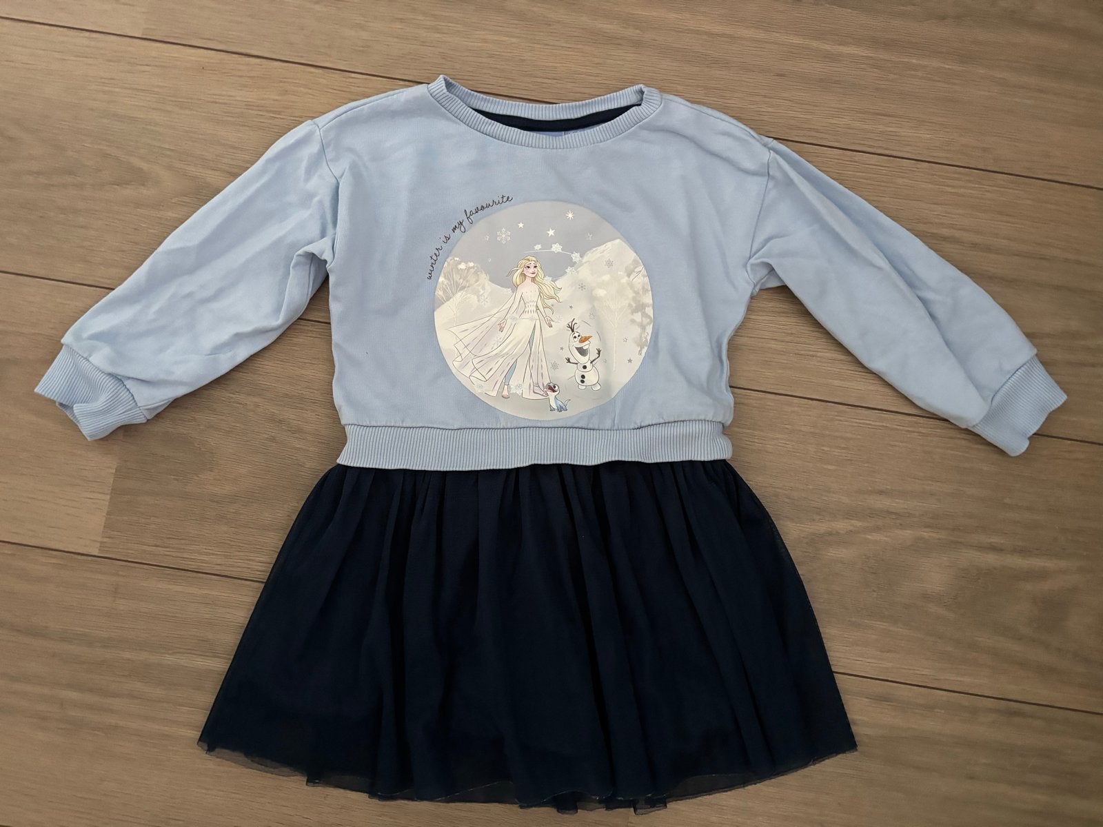 Frozen Elsa jurk met tule rok - maat 98, Verzenden, Zo goed als nieuw, Meisje, Jurk of Rok