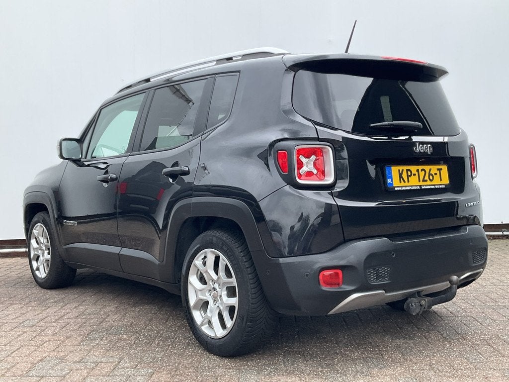 Jeep Renegade 1.4 141pk Automaat Limited Pano Navi Clima Cru, Auto's, Jeep, Gebruikt, 4 cilinders, Zwart, Origineel Nederlands