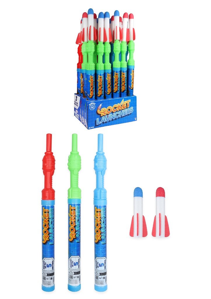 PARTIJ RAKETWERPER MET DIVERSE SCHUIMRAKETTEN 60CM, ., Nieuw, Ophalen of Verzenden, .