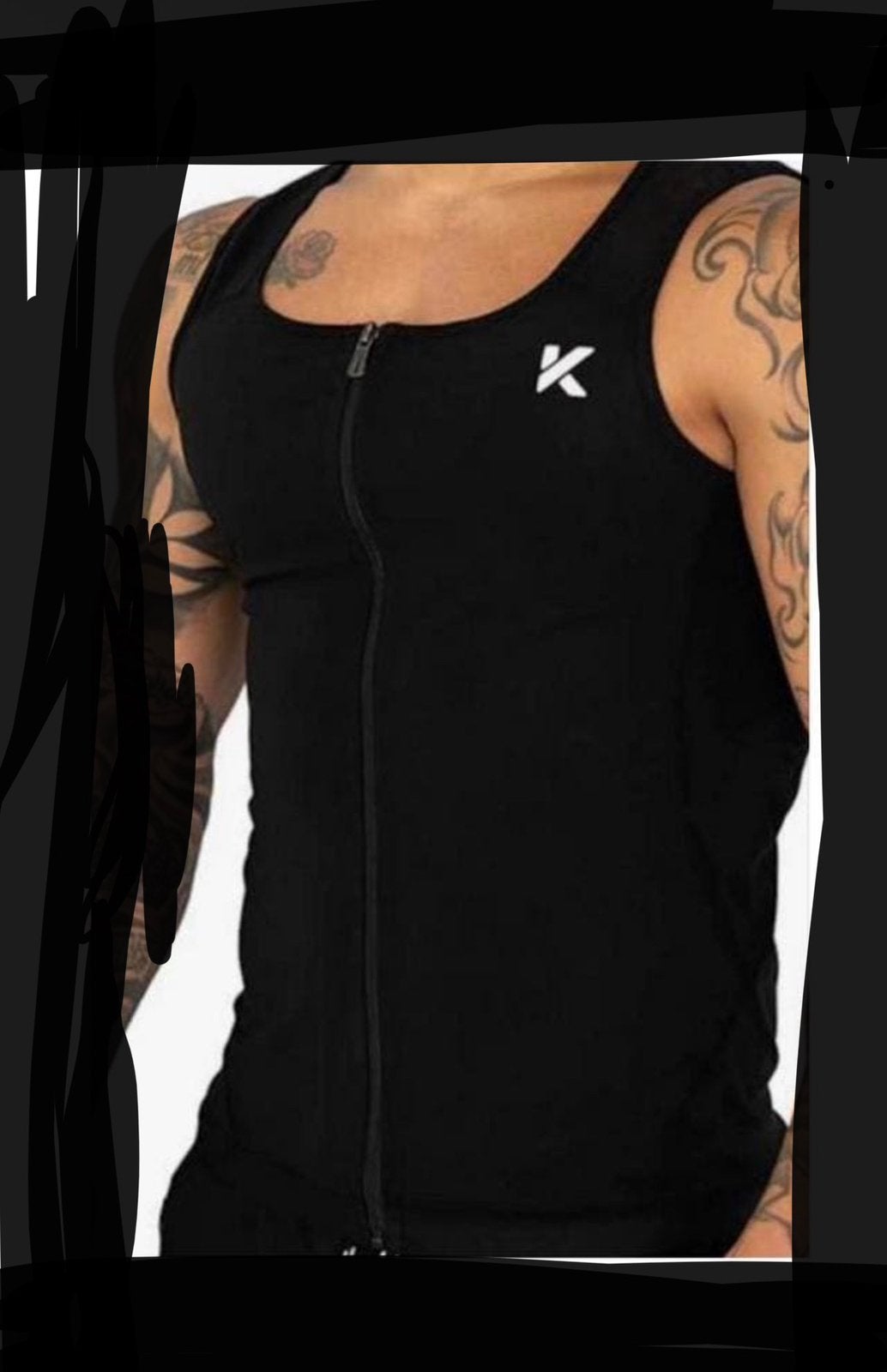 Kewlioo zwart sauna-vest /sportvest mt. XXL, Ophalen of Verzenden, Zo goed als nieuw, Overige maten, Zwart