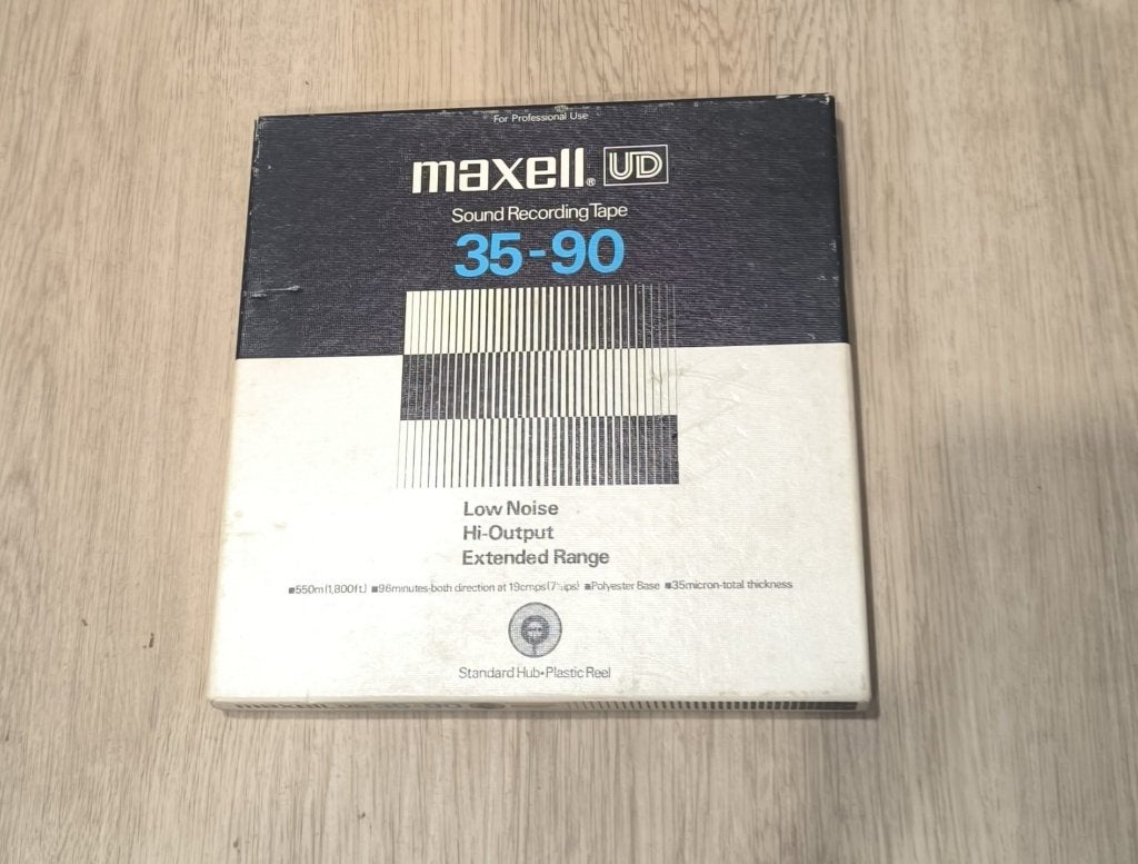 Maxell 35-90 open-reel bandspoel met originele doos!, Ophalen of Verzenden, Bandrecorder, Met banden