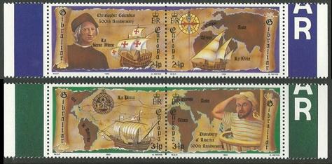GIBRALTAR 1992 EUROPA-CEPT/ Columbus, Postfris, Verzenden, Overige landen, Postfris