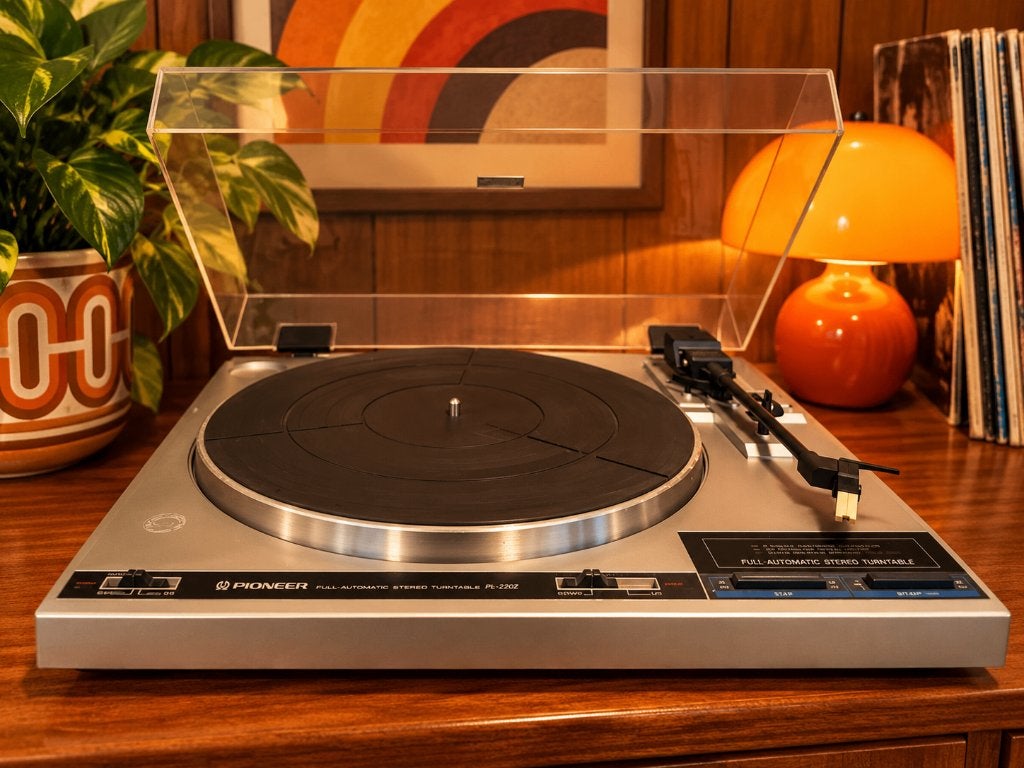 🎶 Pioneer PL-220Z – Volautomatische Vintage Platenspeler, Ophalen, Refurbished, Platenspeler, Overige merken