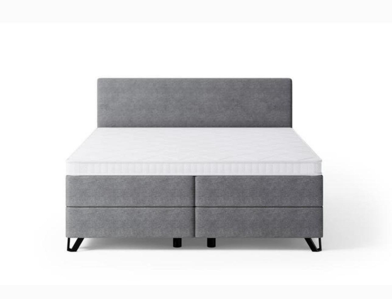 Boxspring te koop., Ophalen, Zo goed als nieuw, Tweepersoons, Grijs