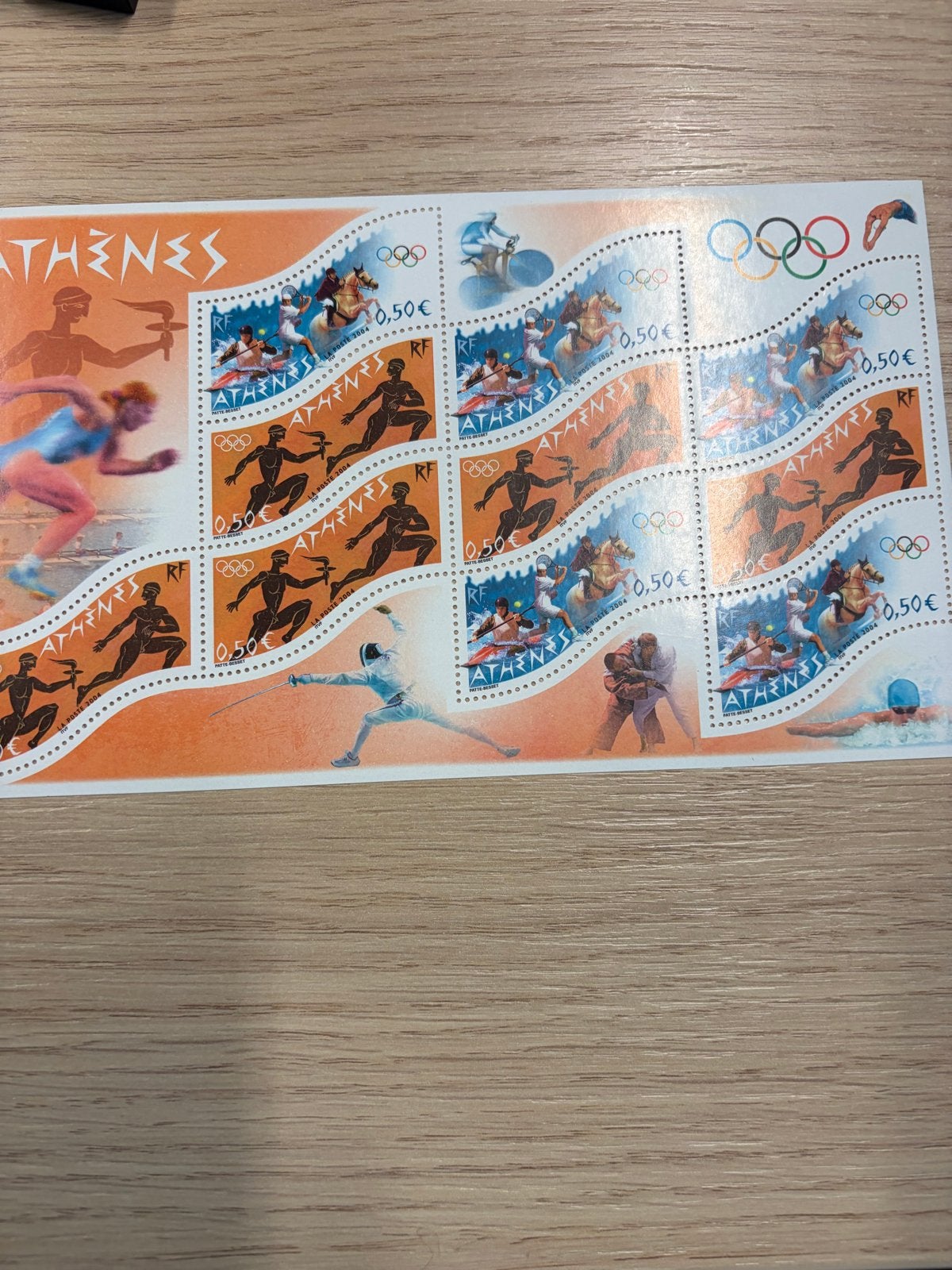 Olympische Spelen Athene 2004 postzegelvel, Ophalen of Verzenden, Postfris