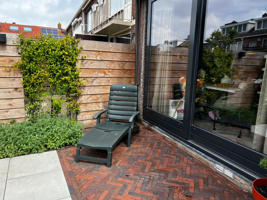 Verstelbare Hartmann ligstoel van kunststof, donkergroen, Tuin en Terras, Ligbedden, Ophalen, Zo goed als nieuw, Kunststof, Verstelbaar