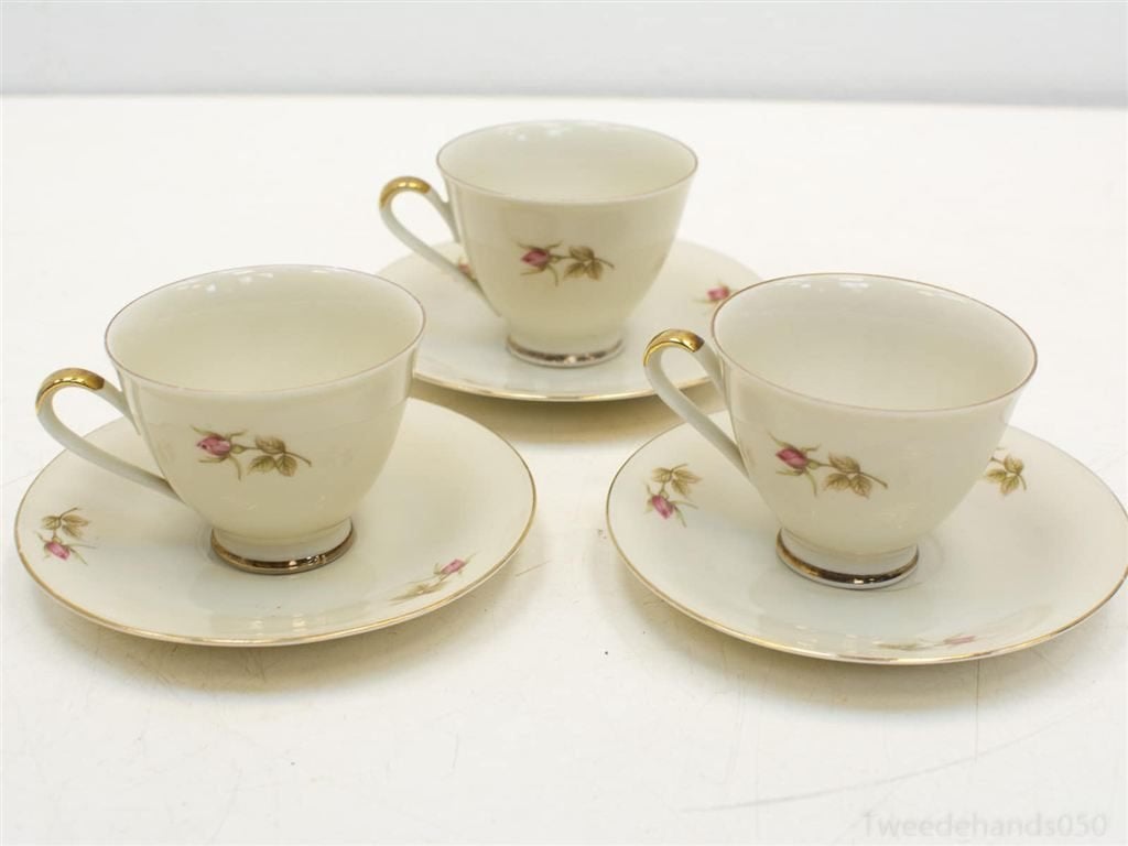 Raynaud & co Limoges theekopjes retro 197433, Antiek en Kunst, Ophalen of Verzenden