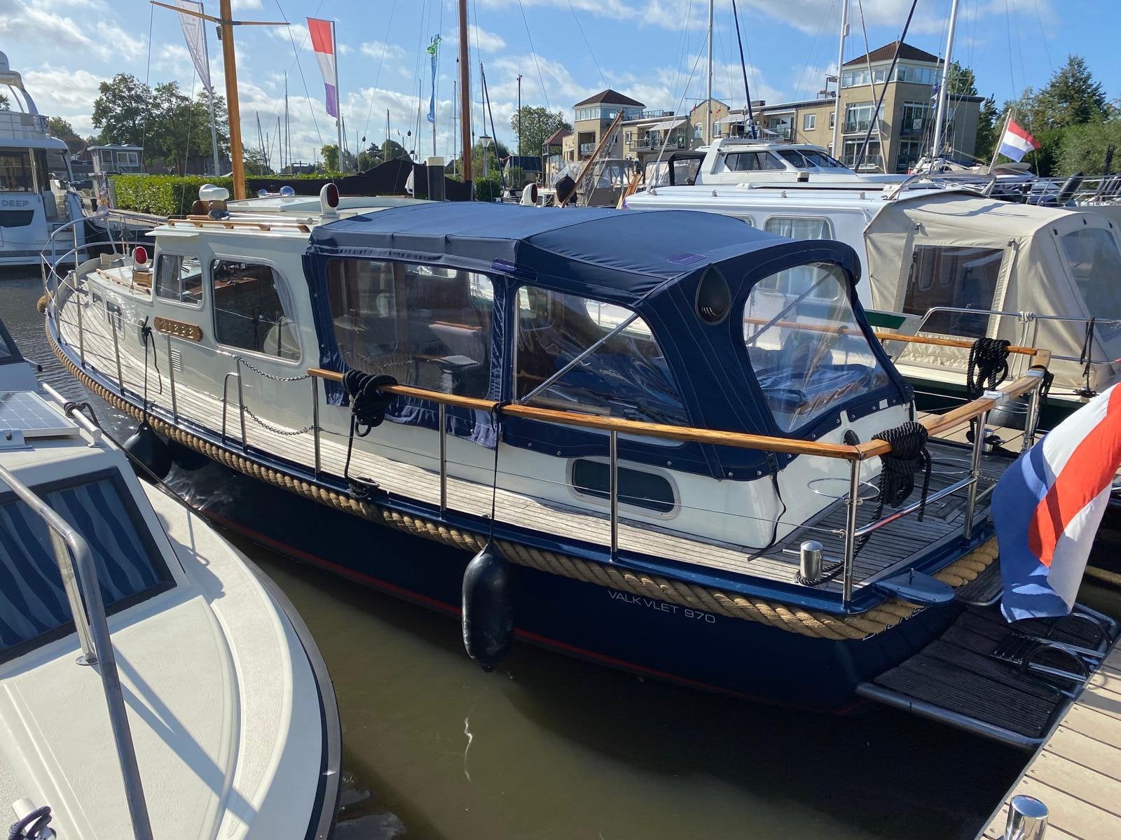 Te koop mooie Valkvlet. 9.70 ok/ak, Watersport en Boten, Overige merken, Gebruikt, Binnenboordmotor, Diesel