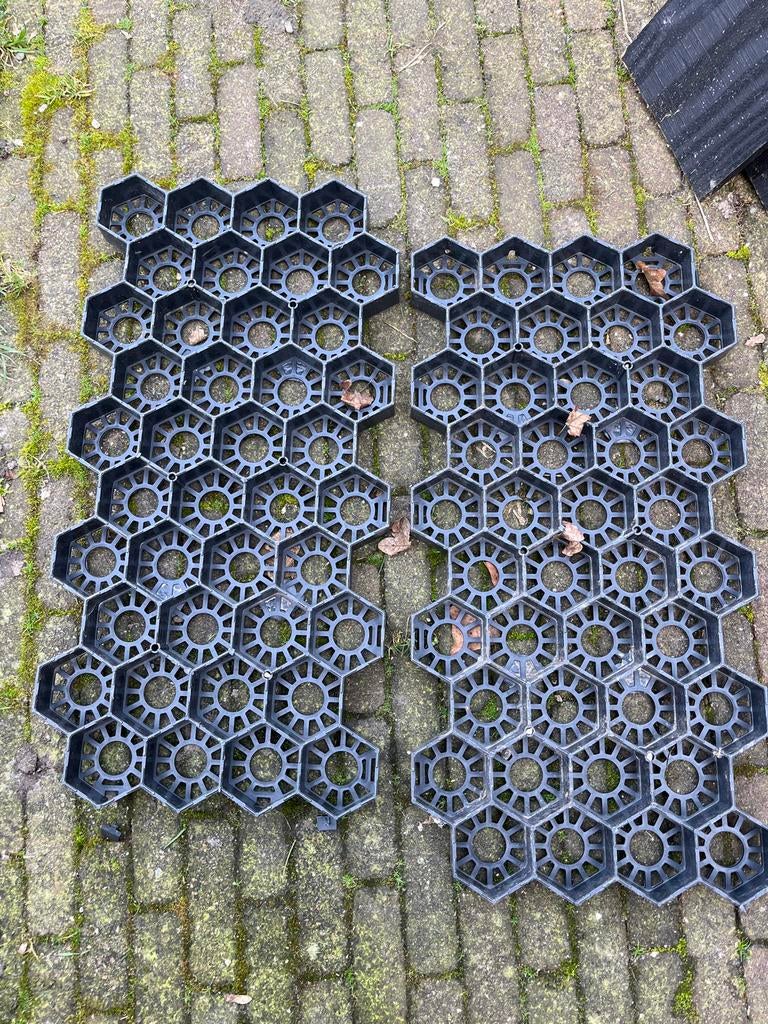 Grasdallen / Grastegels voor oprit of tuin 10 stuks, Ophalen, Gebruikt, Minder dan 10 m², Gras