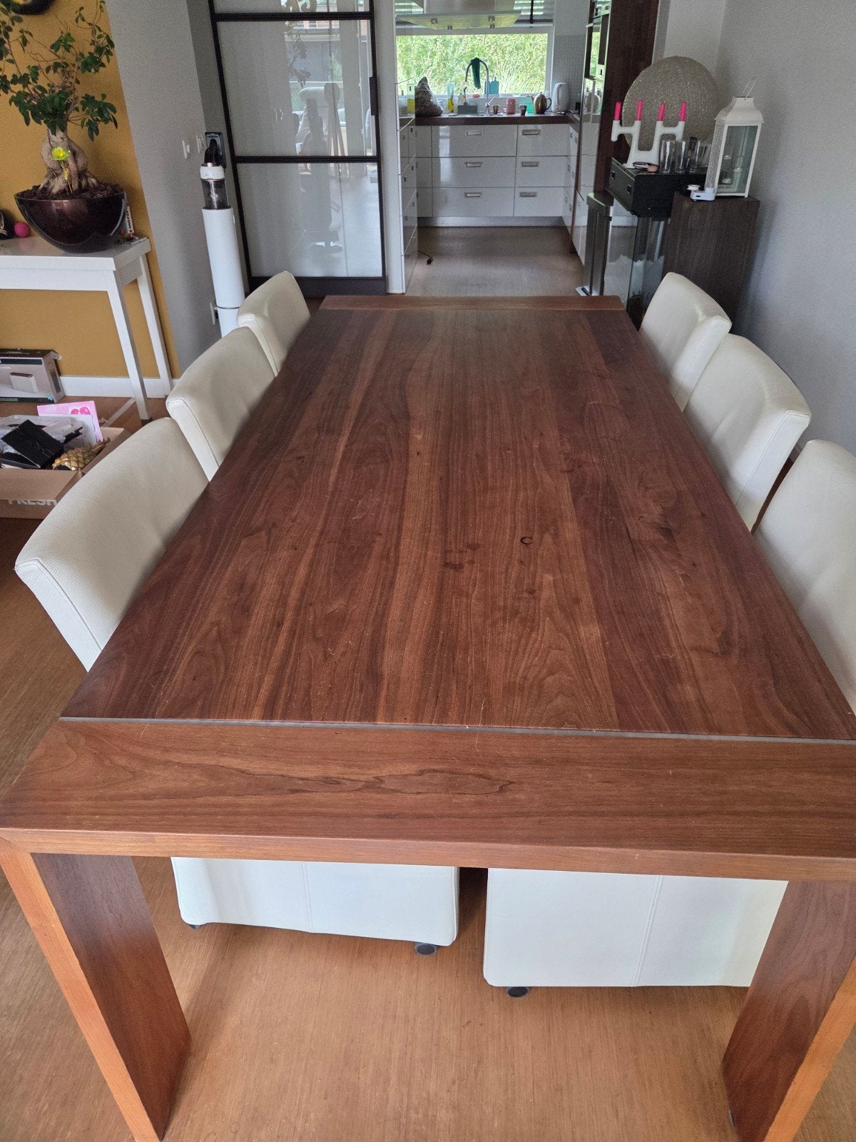 Bert Plantagie eettafel 220x100x77 cm, Ophalen, Gebruikt, 100 tot 150 cm, 200 cm of meer