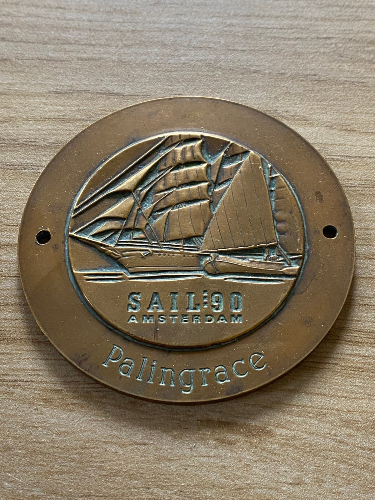Penningen plaquette medailles Sail 1990 Amsterdam Palig race, Postzegels en Munten, Penningen en Medailles, Ophalen of Verzenden