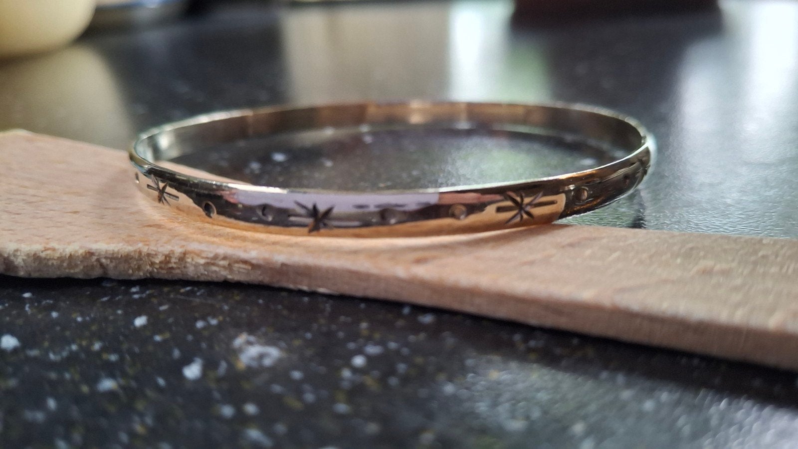 Vintage Alpaca Slavenarmband met Sterrenmotief, Sieraden, Tassen en Uiterlijk, Ophalen of Verzenden, Zo goed als nieuw, Zilver
