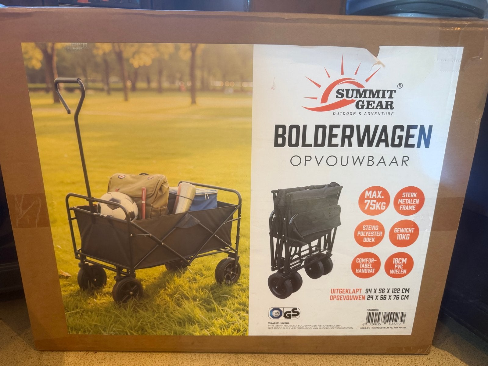 Nieuwe opvouwbare bolderwagen - Summit Gear, Ophalen of Verzenden, Opvouwbaar, Nieuw