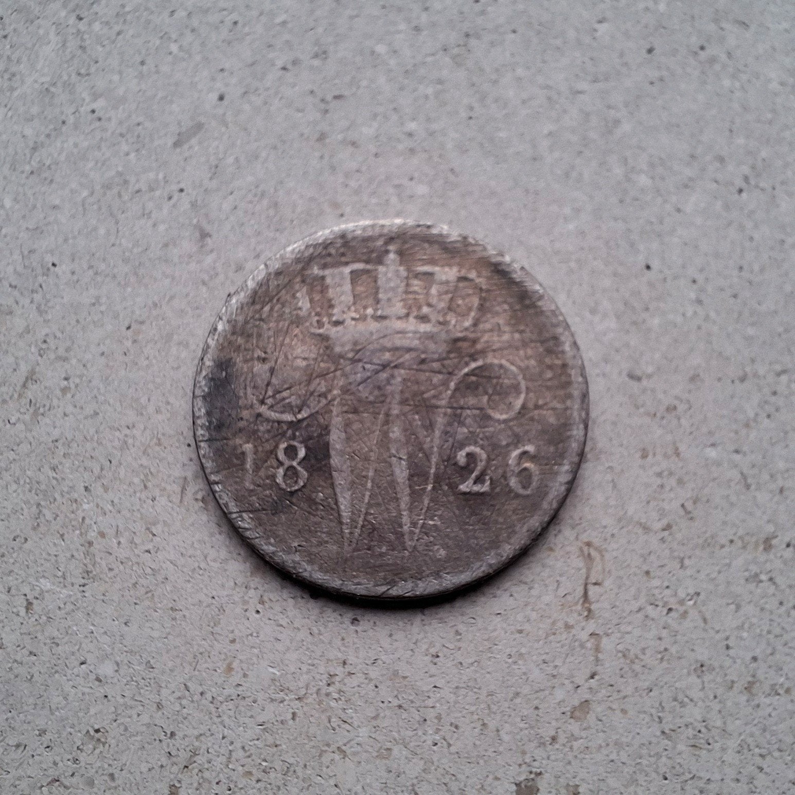 25 cent 1826, Zilver, 25 cent, Ophalen of Verzenden, Koning Willem I