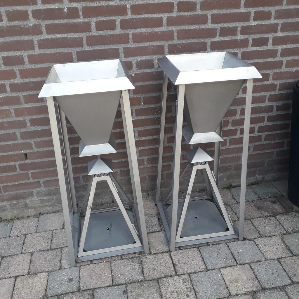 roestvrij stalen bloembakken, plantenbakken custom made, Ophalen, Minder dan 30 cm, Zo goed als nieuw, Balkon