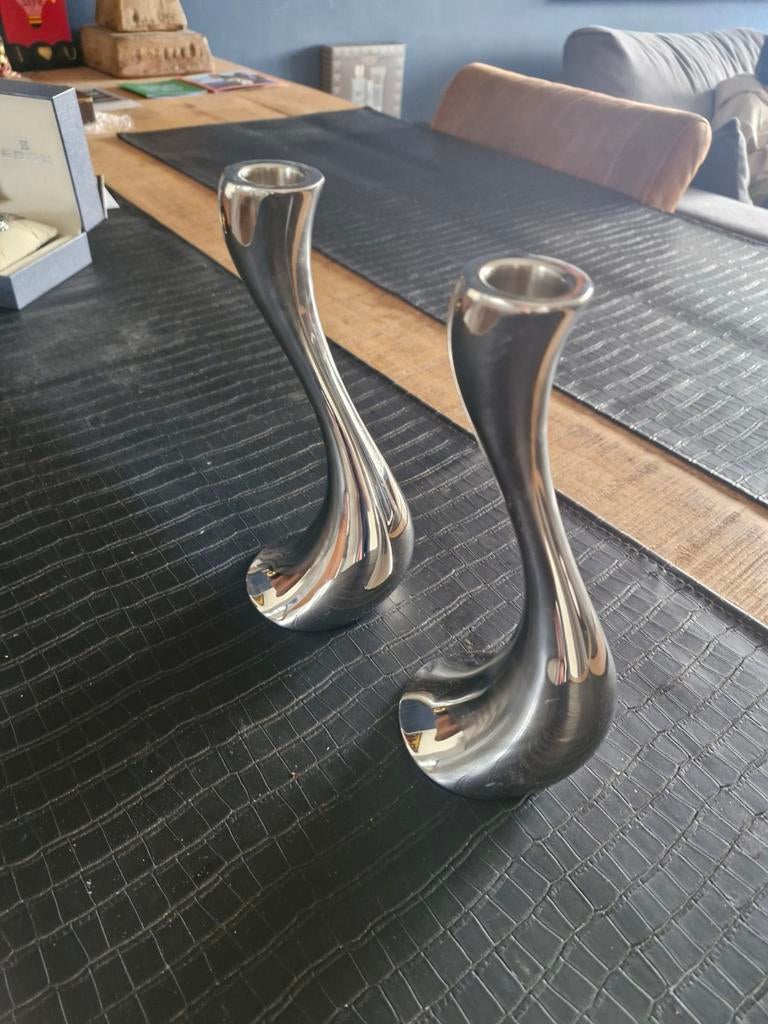 Georg Jensen Denmark Design Kaarsenstandaarden Set, Ophalen