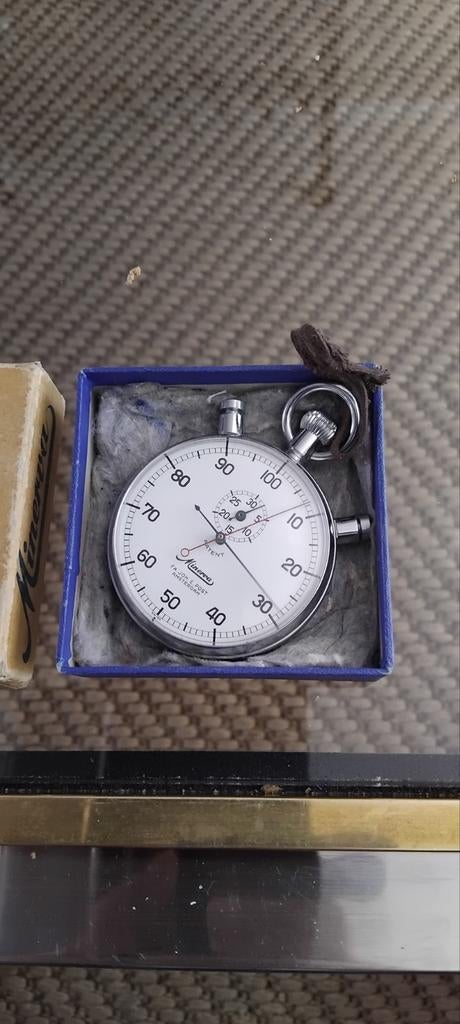 Minerva Stopwatch in originele verpakking van Joh. E. Post, Ophalen of Verzenden