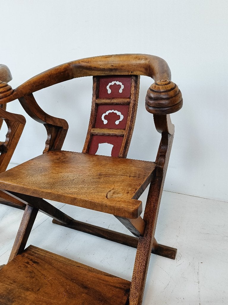 prachtige vintage troon Aziatische stoelen, Antiek en Kunst, Antiek | Meubels | Stoelen en Banken, Ophalen of Verzenden