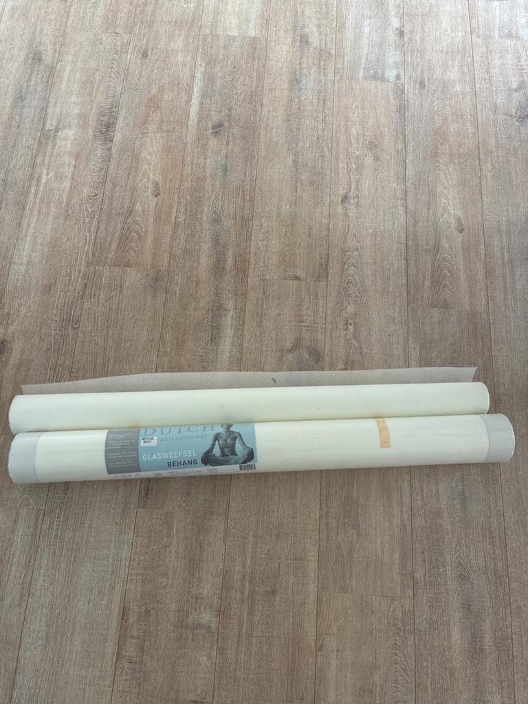 Nieuw Glasweefsel Behang - Dutch Wallcoverings, Ophalen, 10 tot 25 m², Wit