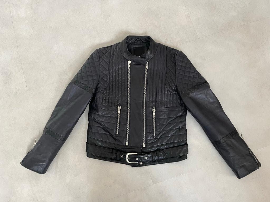 Denham premium bikerjack dames – maat 38/40 – echt leer, Maat 38/40 (M), Denham, Zwart, Ophalen of Verzenden