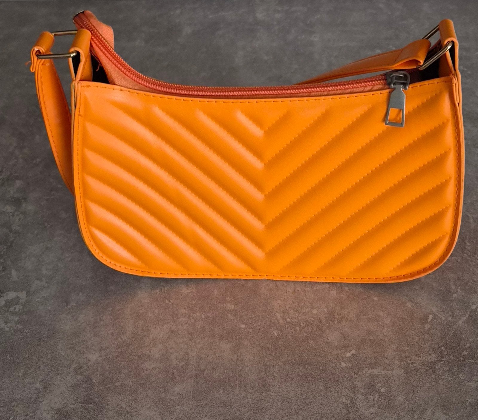 Oranje leren schouder/handtasje, Ophalen of Verzenden, Nieuw, Oranje, Schoudertasje