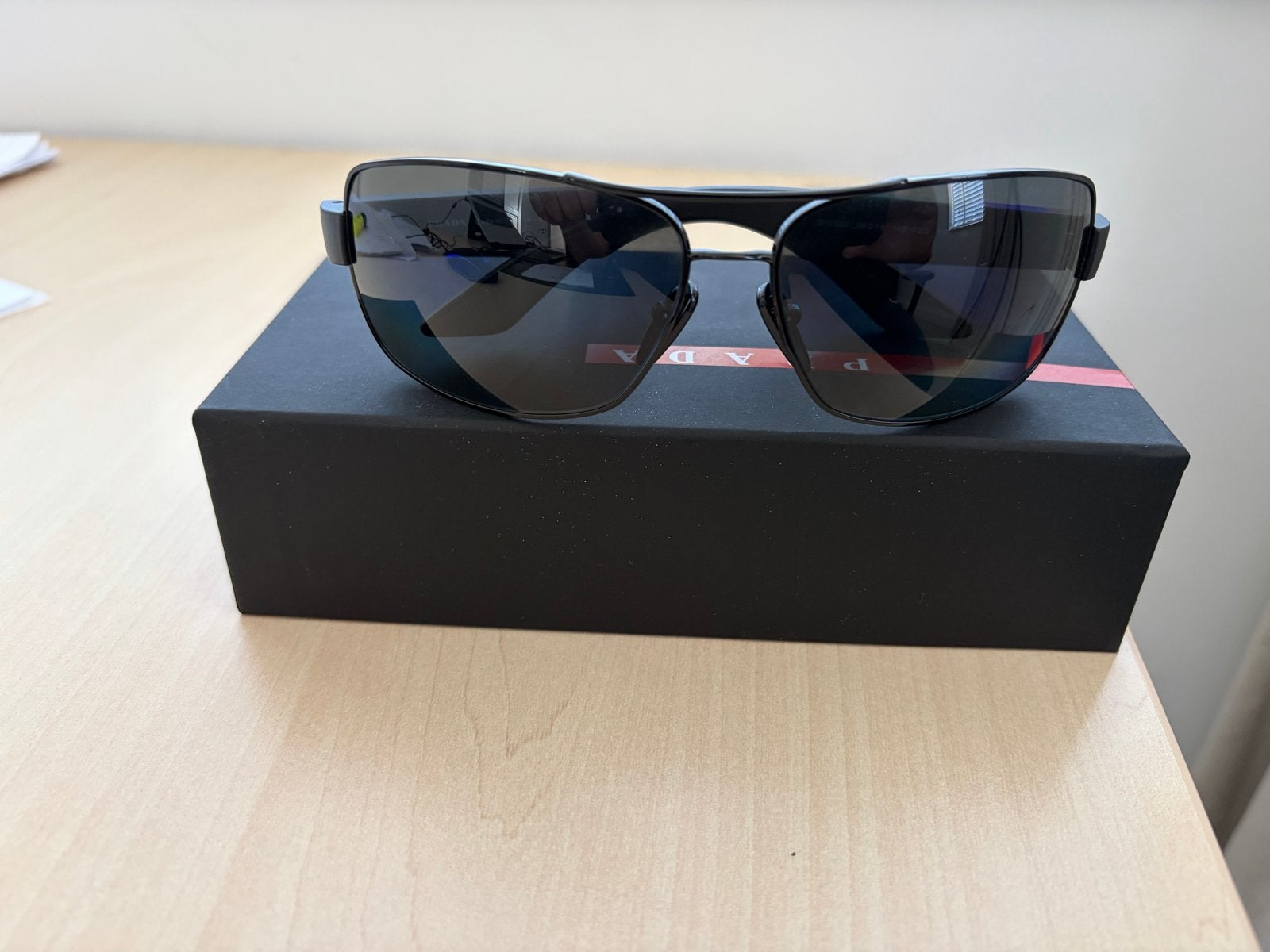 Prada Linea Rossa Zonnebril PS 50ZS, Overige merken, Zonnebril, Zwart, Nieuw