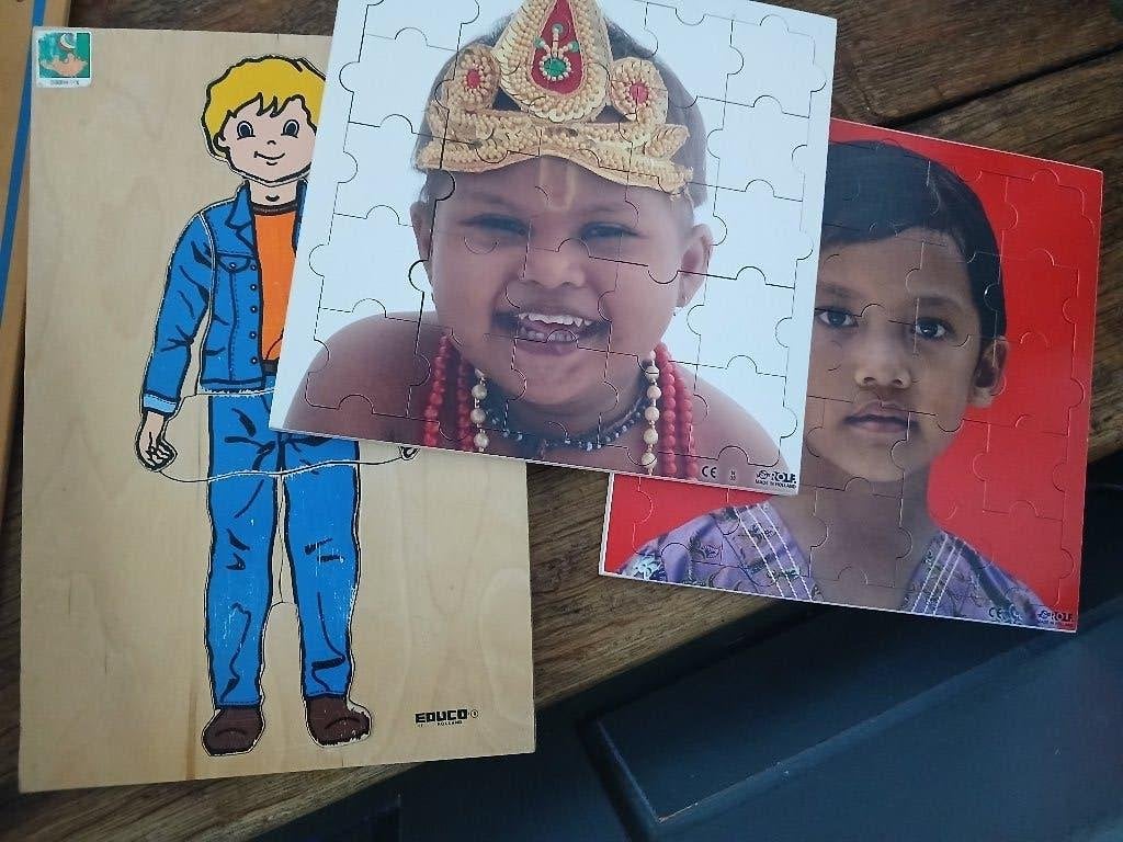 Schoolmateriaal puzzels hout, Verzenden, Gebruikt, Puzzelen