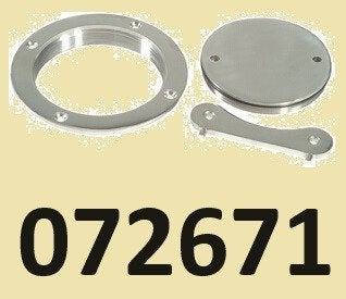 072671 RVS Inspectieluik / dekplaat Ø 139mm. € 92,95, Ophalen of Verzenden, Nieuw, Motor en Techniek