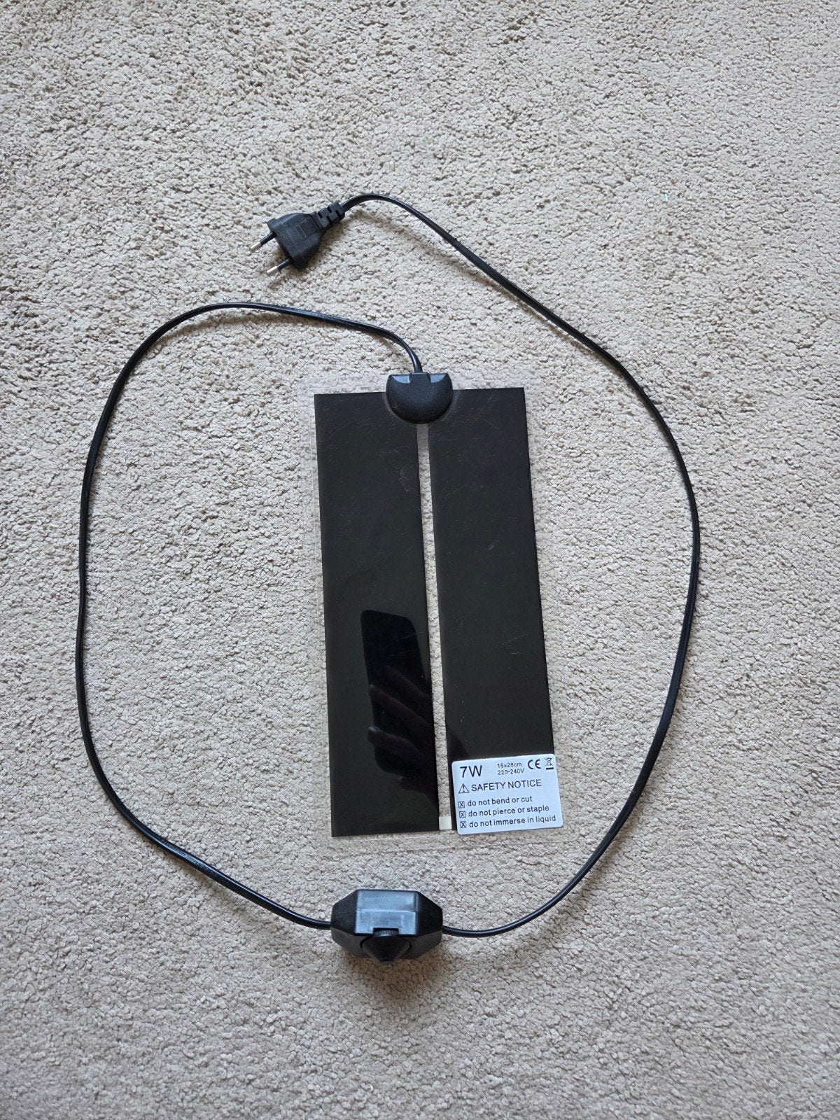 Warmtematje 15x28 met schakelaar, Ophalen