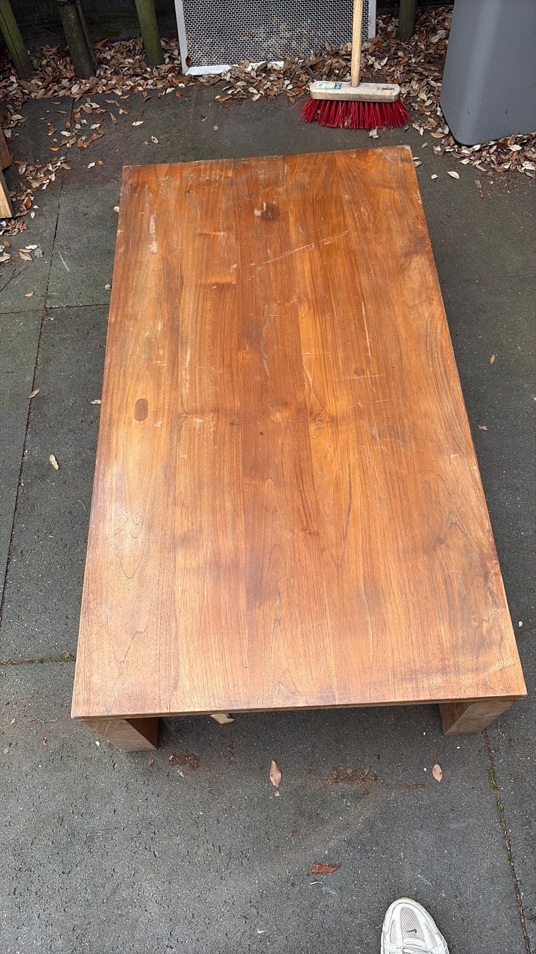 Salontafel - massief hout, Huis en Inrichting, Ophalen, 100 tot 150 cm, 50 tot 100 cm, Zo goed als nieuw
