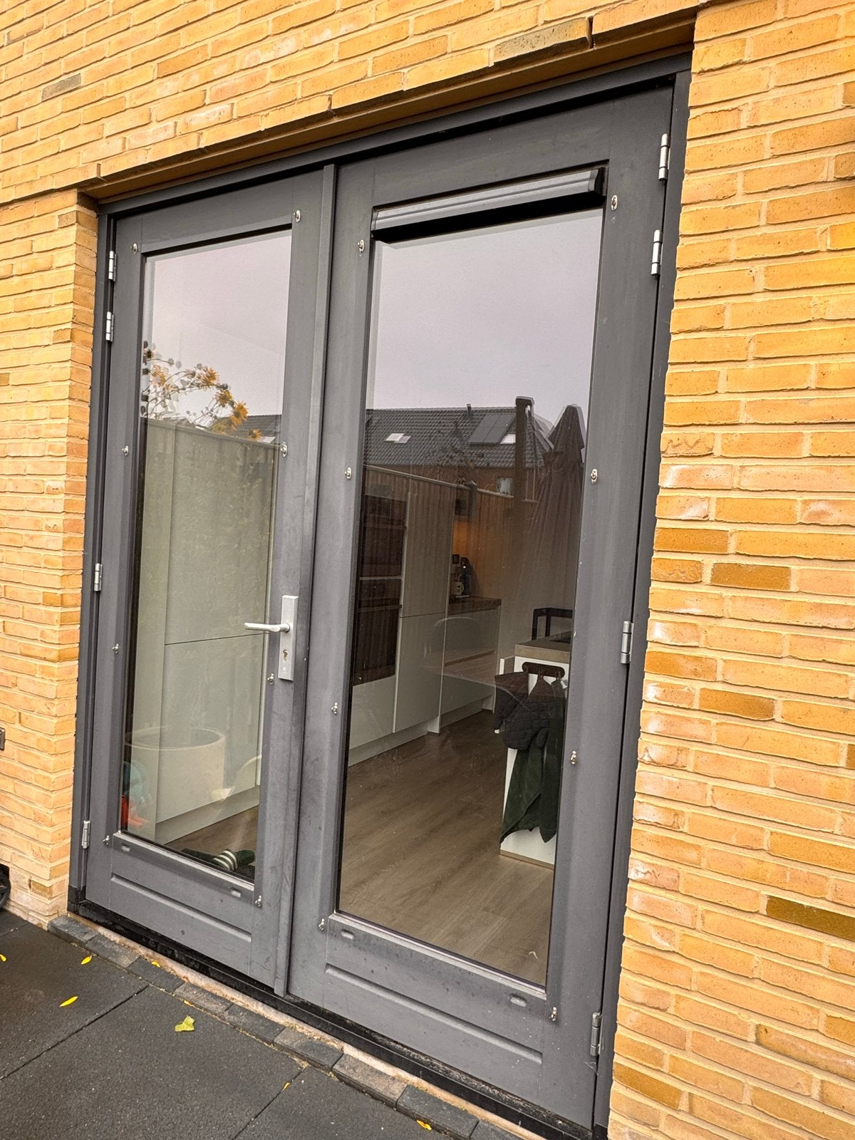 Dubbele openslaande deuren 238x177 cm (incl. glas), Ophalen, Gebruikt, Buitendeur, Hout