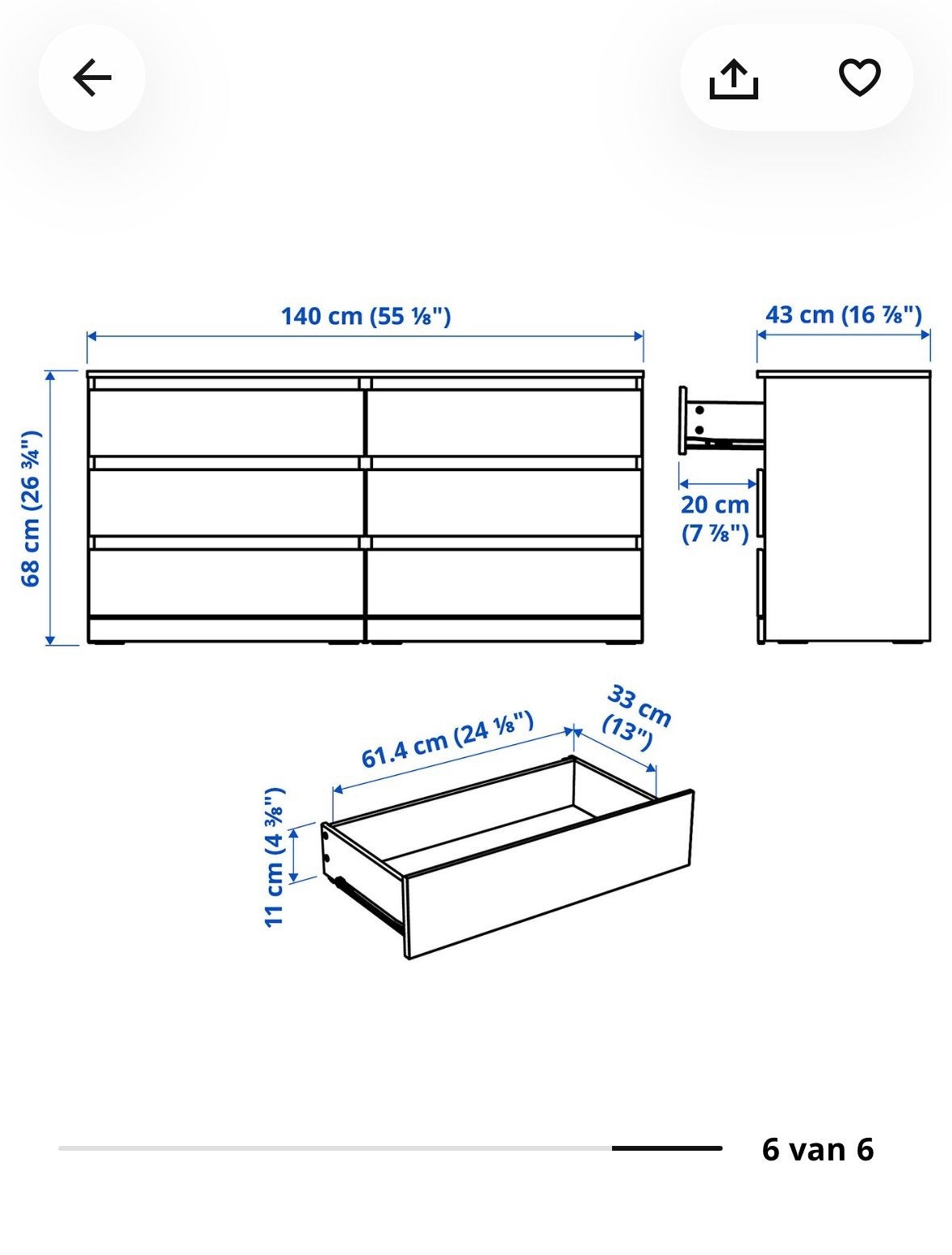 Ikea ladekast, Huis en Inrichting, Ophalen, Zo goed als nieuw