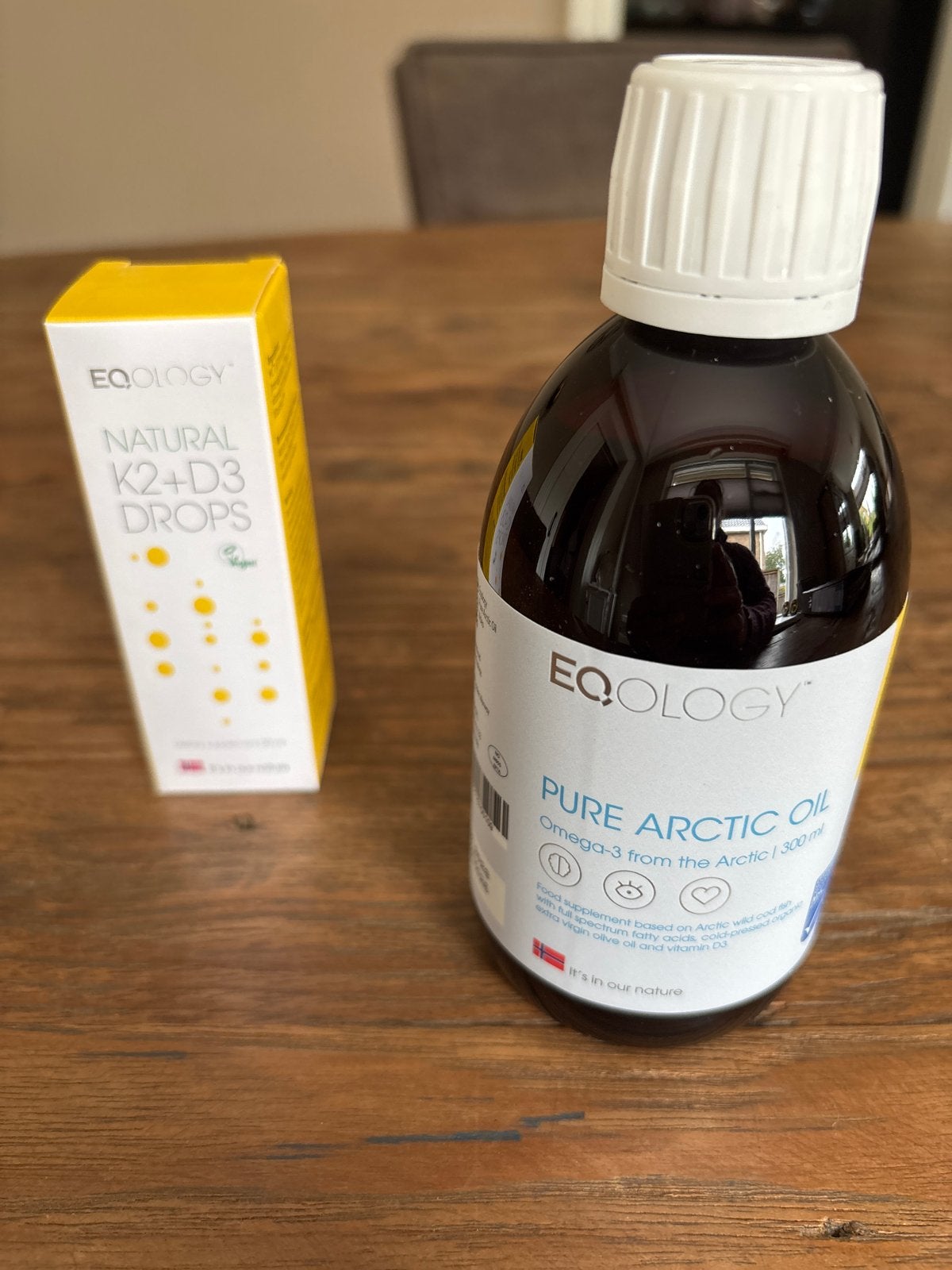 EQology producten: K2+D3 druppels & Pure Arctic Oil, Verzenden, Nieuw, Poeder of Drank