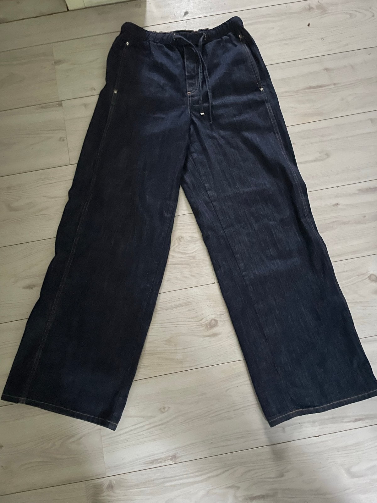Zara Wide Leg Jeans - Donkerblauw (Maat S), Ophalen of Verzenden, Zo goed als nieuw, Blauw, W28 - W29 (confectie 36)
