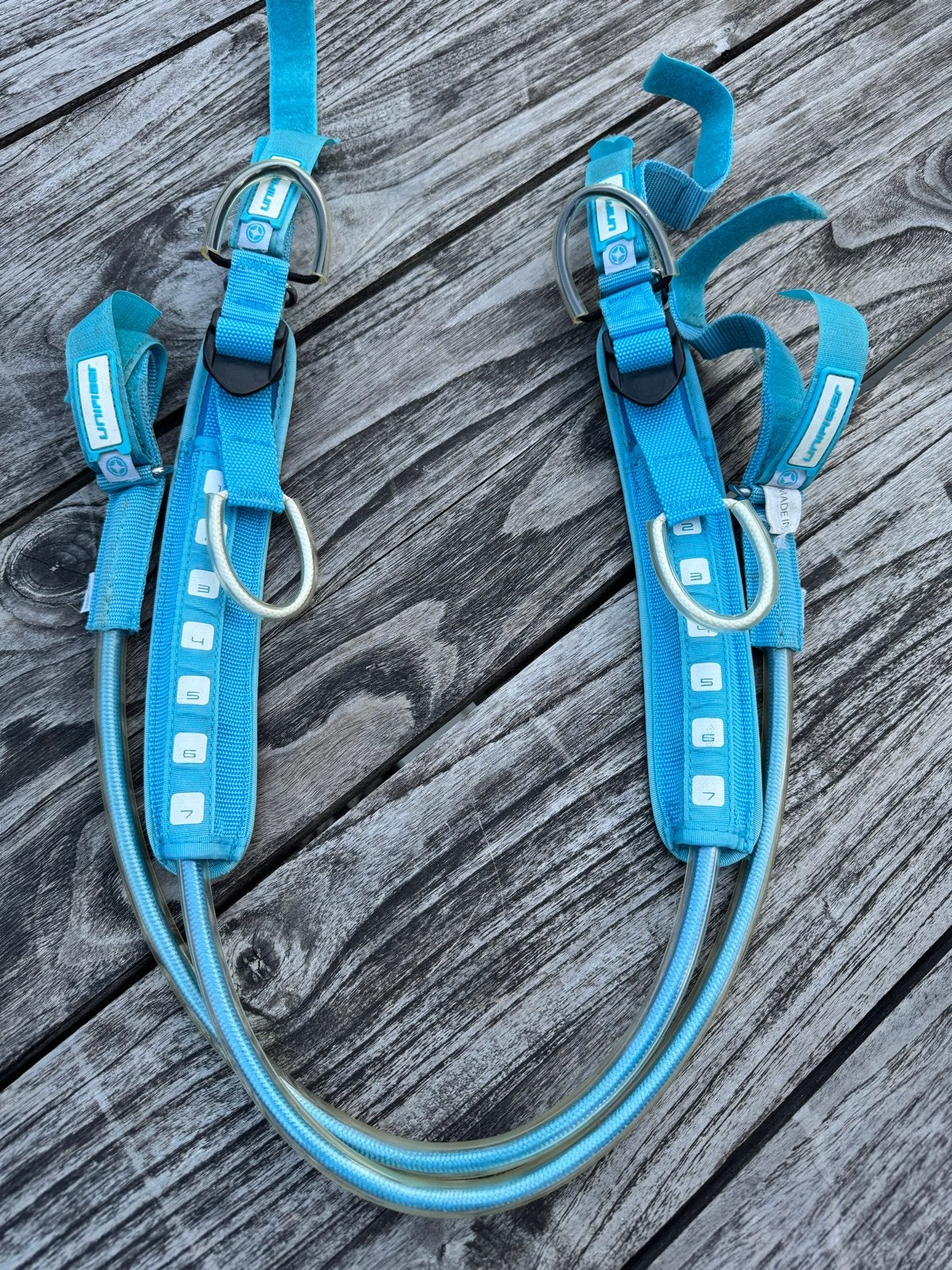 Unifiber verstelbare trapezelijnen 25-32 inch, Watersport en Boten, Windsurfen, Ophalen of Verzenden, Gebruikt, Overige typen
