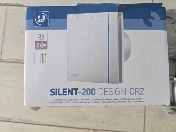 Soler & Palau Silent 200 CRZ badkamerventilator + toebehoren, Ophalen of Verzenden, Nieuw
