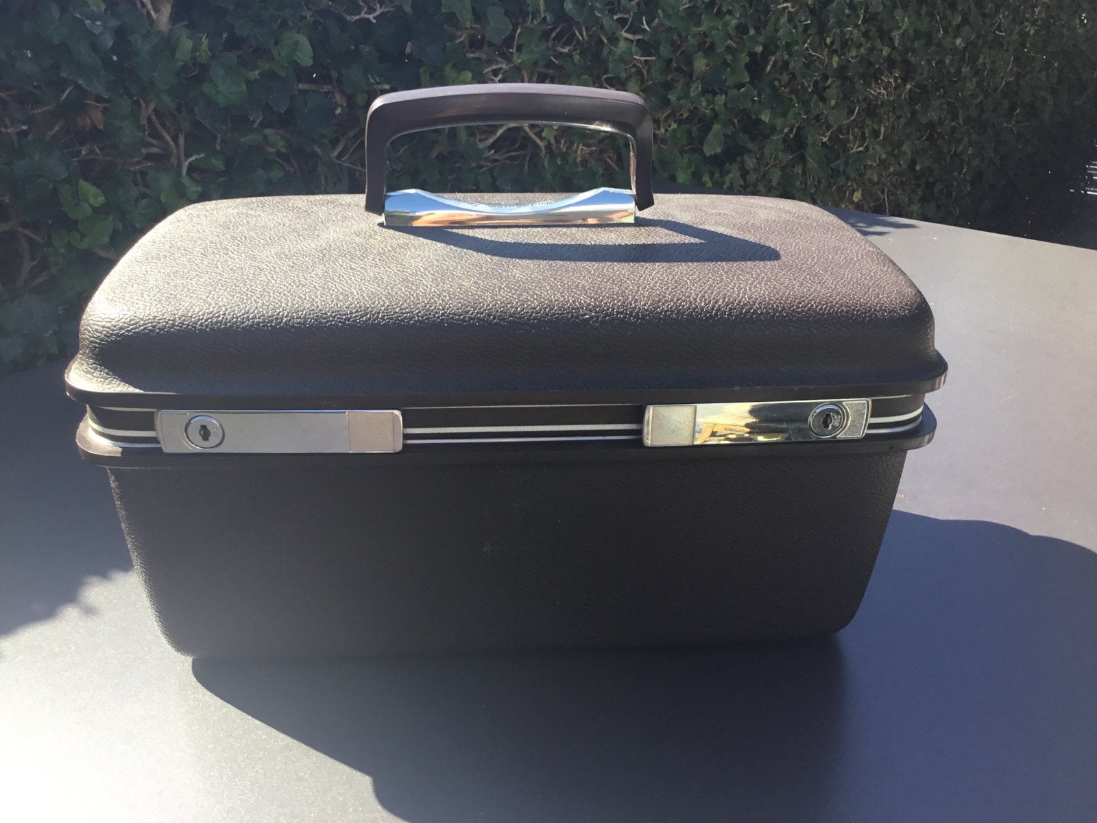 Vintage Samsonite Beautycase - Bruin met slot, Gebruikt, Bruin, Ophalen of Verzenden, Met slot