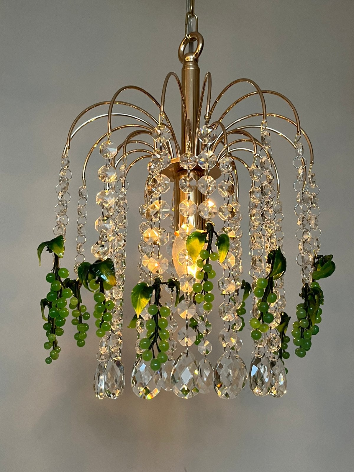 9 beschikbaar vintage groene murano druiven kroonluchters