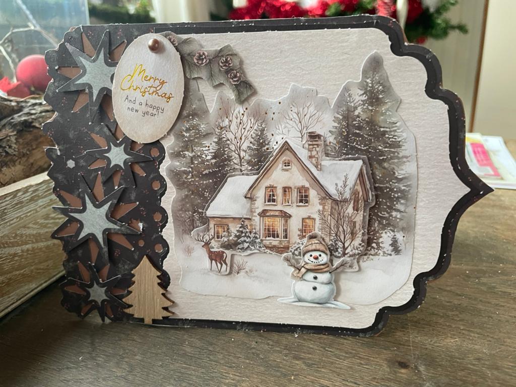 Kerstkaart merry chritmas 2, Ophalen of Verzenden, Nieuw, Kerst