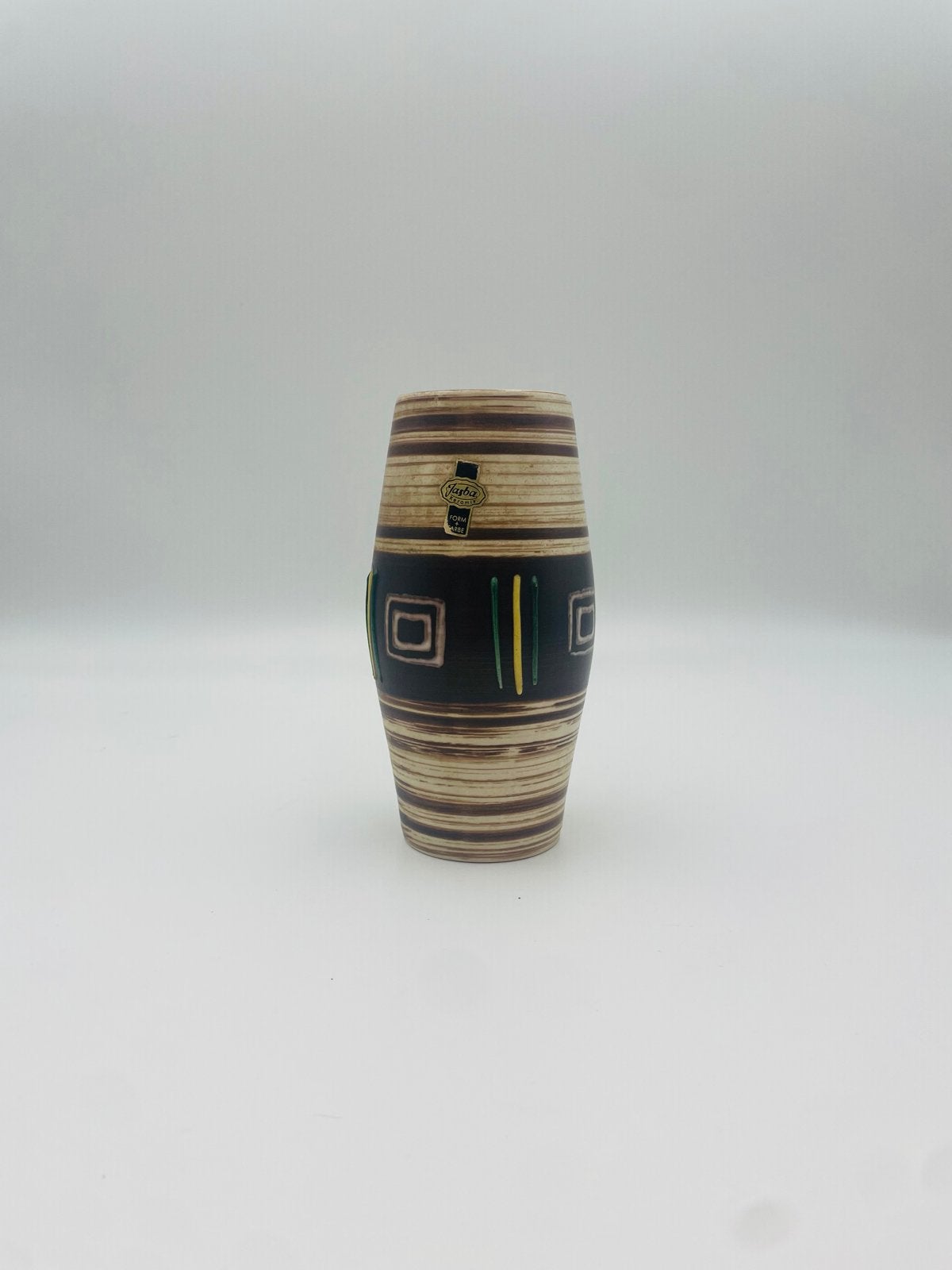 Vintage West-Duitse vaas 18,5cm - Fat Lava stijl, Ophalen of Verzenden