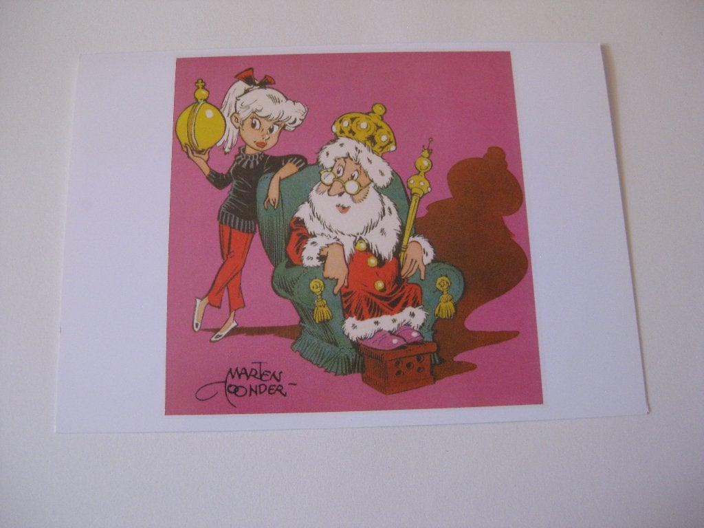 Kerst kaart Koning Hollewijn / Marten Toonder MTVC, Ophalen, Overige figuren, Zo goed als nieuw, Overige typen
