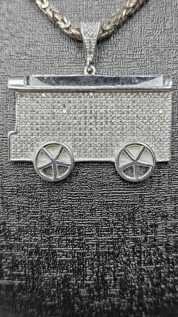 925 Zilveren Reizigers Wagen Hanger, Ophalen of Verzenden, Nieuw, Zilver, Zilver