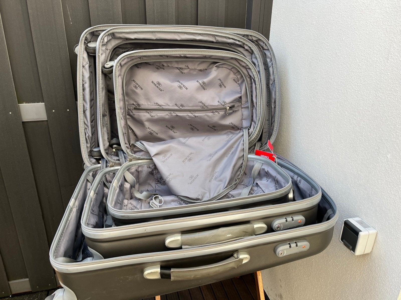 Set van 3 Koffers (75, 69, 55 cm) - Gebruikt, Gebruikt, Hard kunststof, 70 cm of meer, 35 tot 45 cm