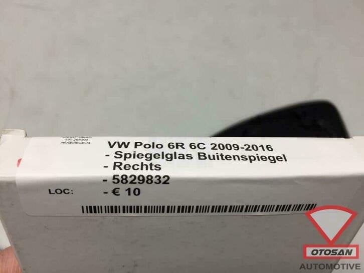 vw polo 6r 6c spiegelglas spiegel glas rechts nieuw! 5829832, Auto-onderdelen, Volkswagen, Volkswagen AG, Nieuw, Berliner Ring 2
38440  Wolfsburg, DE