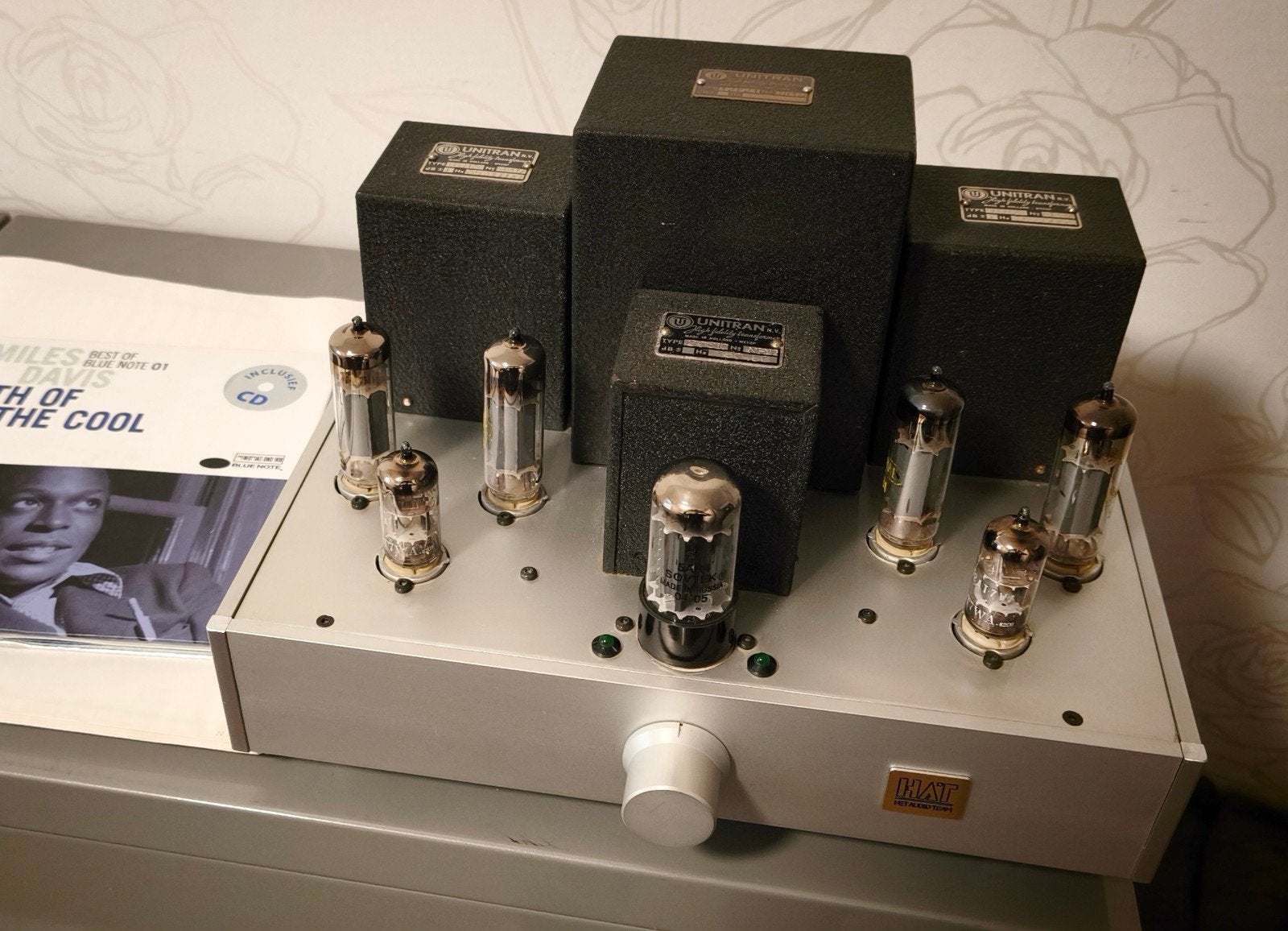 Merk Hat EL84PP  buizenversterker met Unitran en El84, Ophalen, Minder dan 60 watt, Overige merken