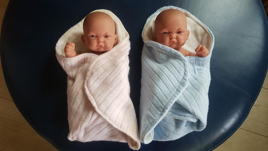 Antonio Juan reborn babypoppen jongetje en meisje (25 cm), Ophalen of Verzenden, Zo goed als nieuw, Pop