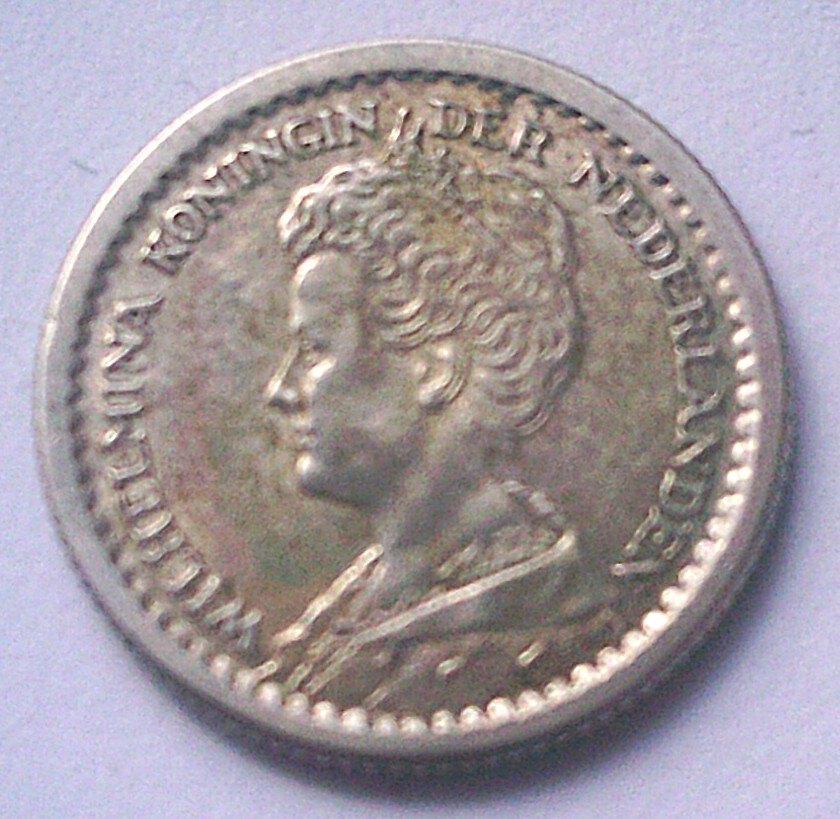 Prachtig Dubbeltje 1917., Verzenden, Zilver, 10 cent, Koningin Wilhelmina